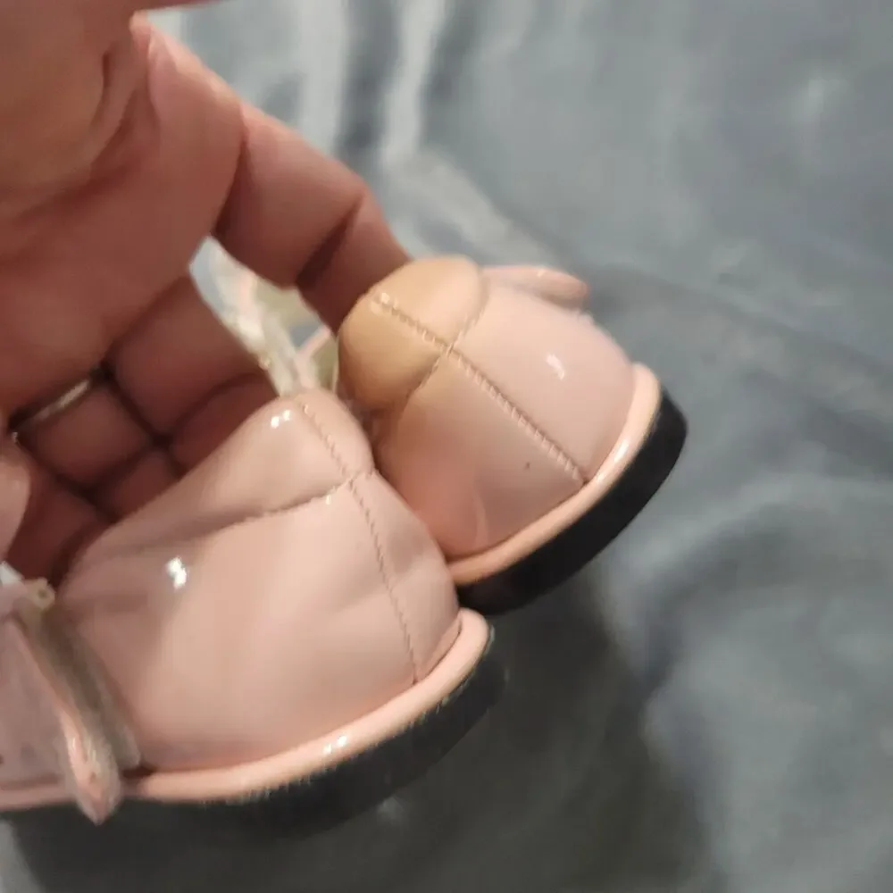 Utopia Shoes Little Girl 7 Pink Floral Strap Dress Up Flowers Loose Needs Repair